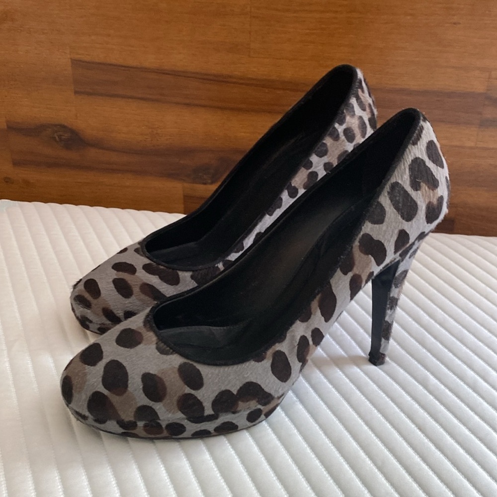 J. Crew Collection Pia Calf Hair Animal Print Pumps Size 10